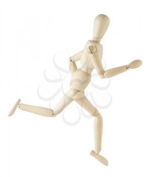 Royalty Free Clipart Image of a Single Mannequin Posed in a Run