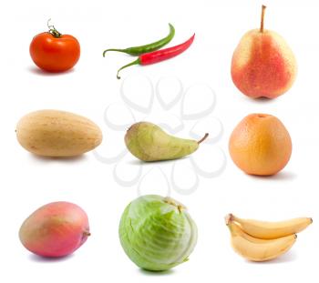 Royalty Free Photo of a Collage of Various Fruits and Vegetables