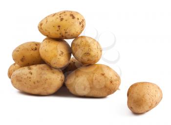 Royalty Free Photo of a Stack of Potatoes