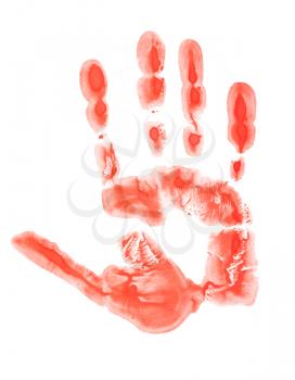Royalty Free Photo of a Hand Print in Paint