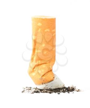 Royalty Free Photo of a Single Butted Out Cigarette