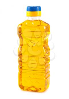 Royalty Free Photo of a Plastic Bottle with Vegetable Oil