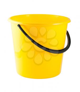 Royalty Free Photo of a Plastic Yellow Bucket