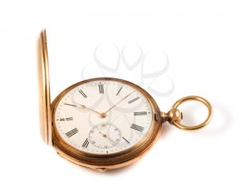 Royalty Free Photo of a Golden Antique Pocket Watch