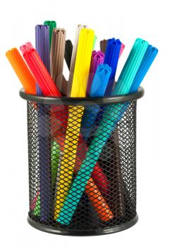 Royalty Free Photo of a Variety of Colored Felt-Tip Markers