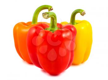 Royalty Free Photo of a Colorful Bunch of Bell Peppers