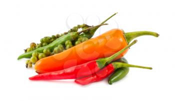 Royalty Free Photo of a Collection of Various Hot Peppers