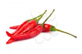 Royalty Free Photo of a Stack of Hot Peppers