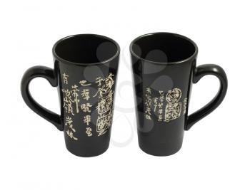 Royalty Free Photo of Two Chinese Decorative Mugs