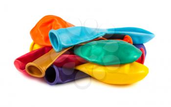 Royalty Free Photo of a Heap of Colorful Empty Balloons