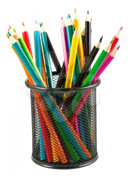 Royalty Free Photo of a Bunch of Colored Pencils
