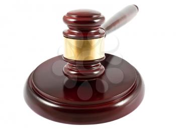 Royalty Free Photo of a Closeup of a Wooden Gavel