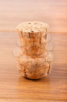 Royalty Free Photo of a Single Cork from a Bottle of Champagne