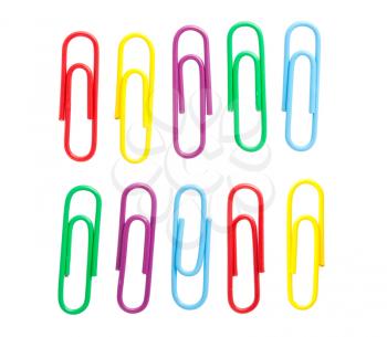 Royalty Free Photo of Multicolored Paperclips