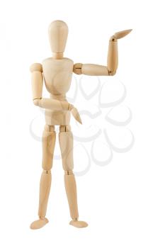 Royalty Free Photo of a Wooden Dummy Posing 