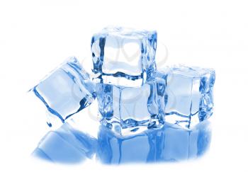 Royalty Free Photo of Four Ice Cubes Stacked