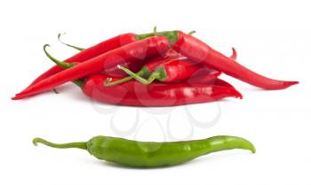 Royalty Free Photo of a Bunch of Hot Chili Peppers