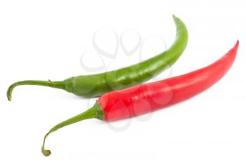 Royalty Free Photo of a Pair of Hot Chili Peppers