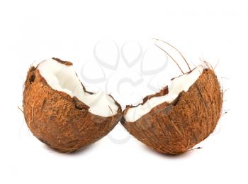 Royalty Free Photo of a Coconut Split in Half