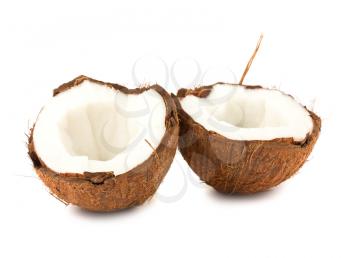 Royalty Free Photo of Two Halves of a Coconut