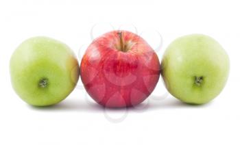 Royalty Free Photo of a Line Up of Fresh Apples