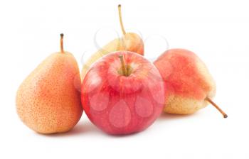 Royalty Free Photo of a Collection of an Apple and Pears