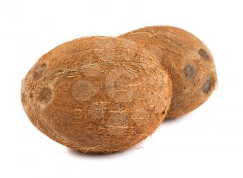 Royalty Free Photo of Two Whole Coconuts