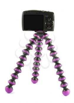 Royalty Free Photo of the Back of a Camera on a Tripod
