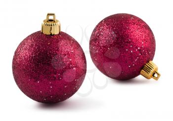 Royalty Free Photo of Two Decorative Christmas Ornaments