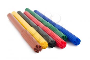 Royalty Free Photo of a Variety of Coloured Felt-Tip Markers