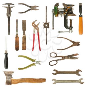 Royalty Free Photo of a Collection of Old Used Tools