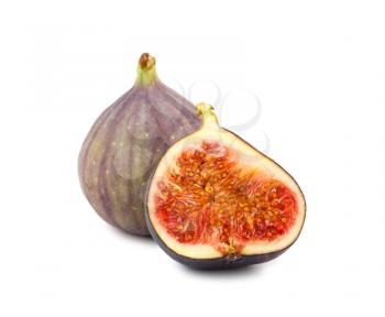 Fresh fig fruits isolated on white background