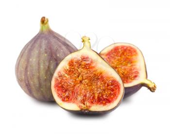 Fresh fig fruits isolated on white background