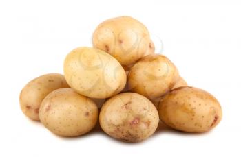 Heap of potato isolated on a white background