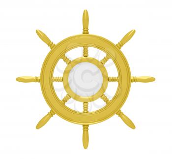 Royalty Free Clipart Image of a Ship's Wheel