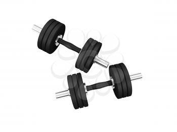 Royalty Free Clipart Image of Dumbbells