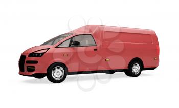 Royalty Free Clipart Image of a Cargo Van