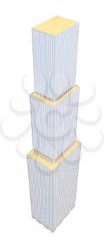 Royalty Free Clipart Image of a Skyscraper
