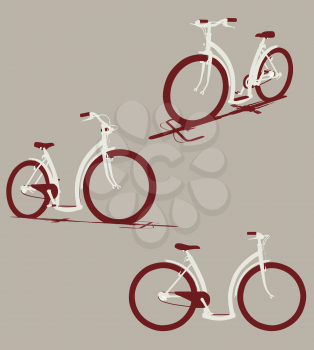 Royalty Free Clipart Image of Bicycles