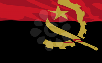 Royalty Free Clipart Image of a Flag of Angola