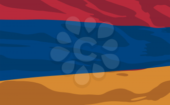 Royalty Free Clipart Image of a Flag of Armenia