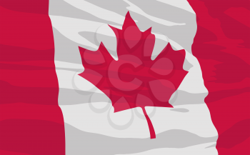 Royalty Free Clipart Image of the Canadian Flag