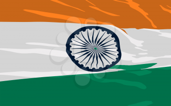 Royalty Free Clipart Image of the Flag of India