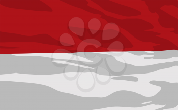 Royalty Free Clipart Image of the Flag of Indonesia