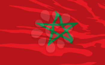 Royalty Free Clipart Image of the Flag of Maroc