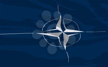 Royalty Free Clipart Image of the Flag of Nato