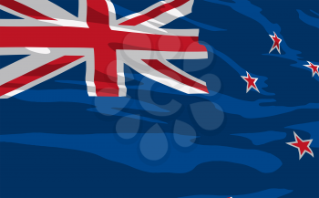 Royalty Free Clipart Image of the Flag of New Zealand