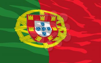 Royalty Free Clipart Image of the Flag of Portugal