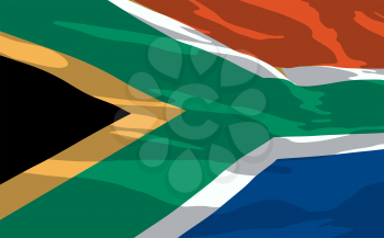 Royalty Free Clipart Image of the Flag of South Africa