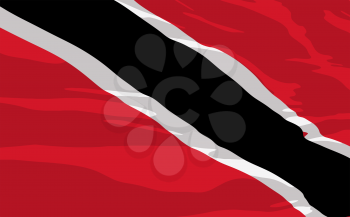 Royalty Free Clipart Image of the Flag of Trinidad and Tobago